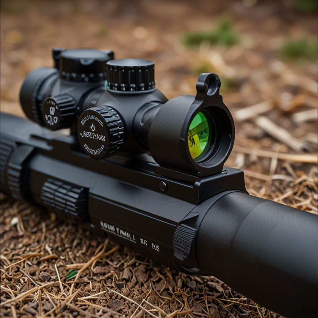 Military sharpshooter with enhanced visual aids